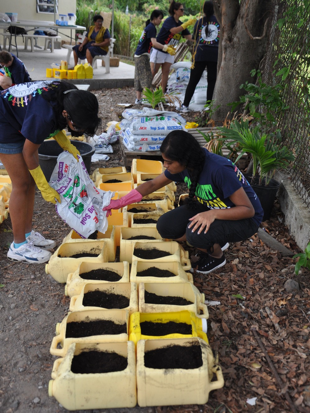 Local foundations  and businesses AUC, Tzu Chi, ACE team up for recycled garden project