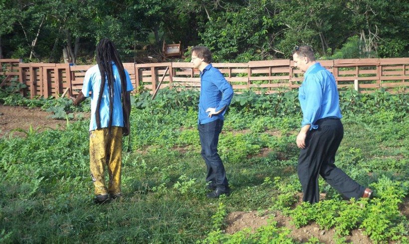 Dutch MPs André Bosman and Ronald van Raak visit St Peters Community Garden
