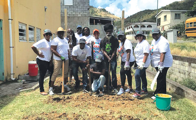 Photos: Doing our part with SXM DOET – Garden Completed at St Peters Community Center